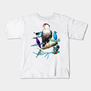 Caracara Tropical Exotic Birds Collection Kids T-Shirt
